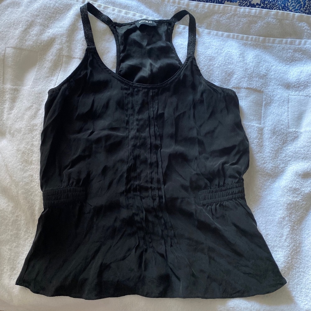 Kookai Black  Silk and Sparkle Tank